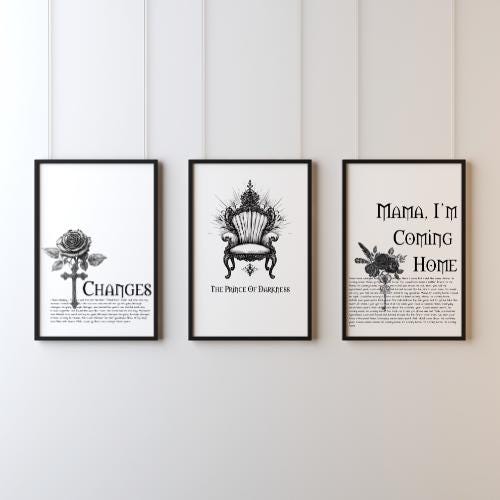 Ozzy Osbourne ‘Mama I'm Coming Home’ Lyric Print – A4 Poster on Satin Oyster 265gsm Paper